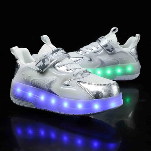 16 Modes Roller Skate Shoes with 2 Wheels, Sneakers for Kids Boys Girls Birthday Thanksgiving Christmas Day2