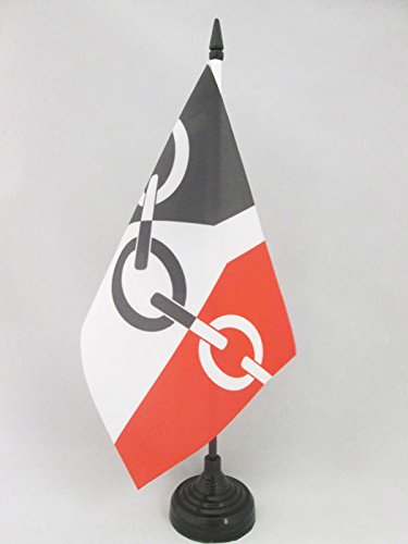 AZ FLAG Bandiera da Tavolo Black Country 21x14cm