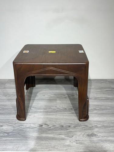 Image of Multipurpose Plastic Center Table for Living Room | Durable Coffee Table | Lightweight Utility Table for Home, Bedroom & Balcony (Brown) (1)