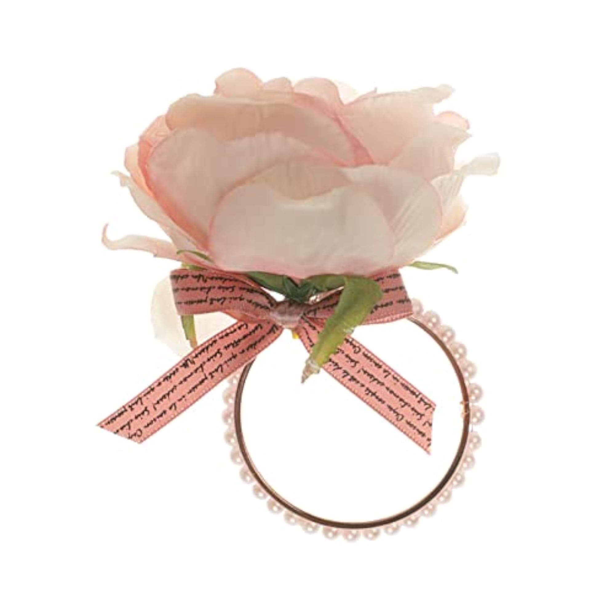 Artificial Flower Napkin Rings, Rustic Holders for Luncheons