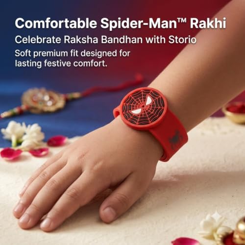 Image of Marvel Spider-Man Slap Band Rakhi and Friendship Band Pack of 10 | Return Gift for Boys | Raksha Bandhan and Birthday Party Favour