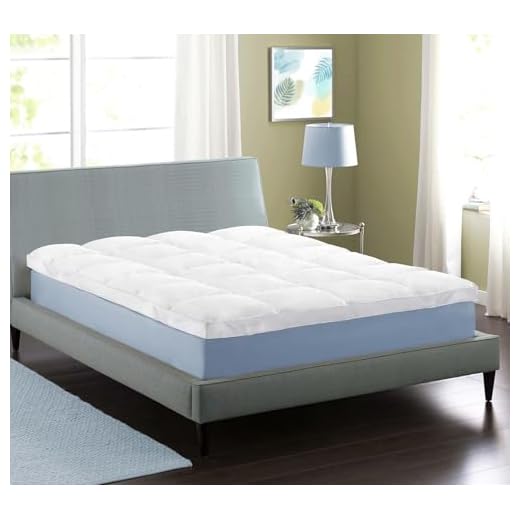 SUPERIOR Mattress Topper, Down Alternative 2 Inch Deep Sized Bed Pillow Top, Comfort Pad, Fluffy Mattress-Topper Protector, Plush Cooling Extra Soft Hotel Sleep All-Season, Twin, White