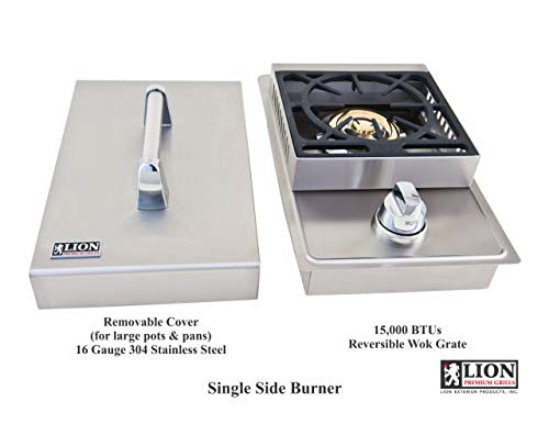 Lion Premium Grills L5631 Natural Gas Single Side Burner, 20-1/2 by 12-1/2-Inch - Thumbnail 2