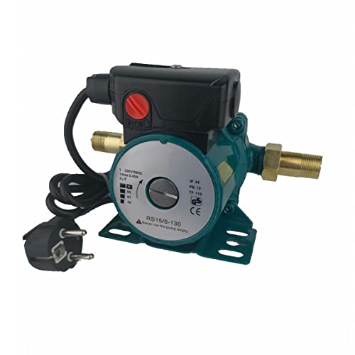 ZYIY 3-Gang-Wasserdruckerhöhungspumpe 46/67/93 W Warmwasser-Umwälzpumpe 230 V/50 Hz Haushalts-Duscherhöhungspumpe für WarmwasserBoosterpumpe und Leitungswasserleitung ¾ × ½ Druckpumpe