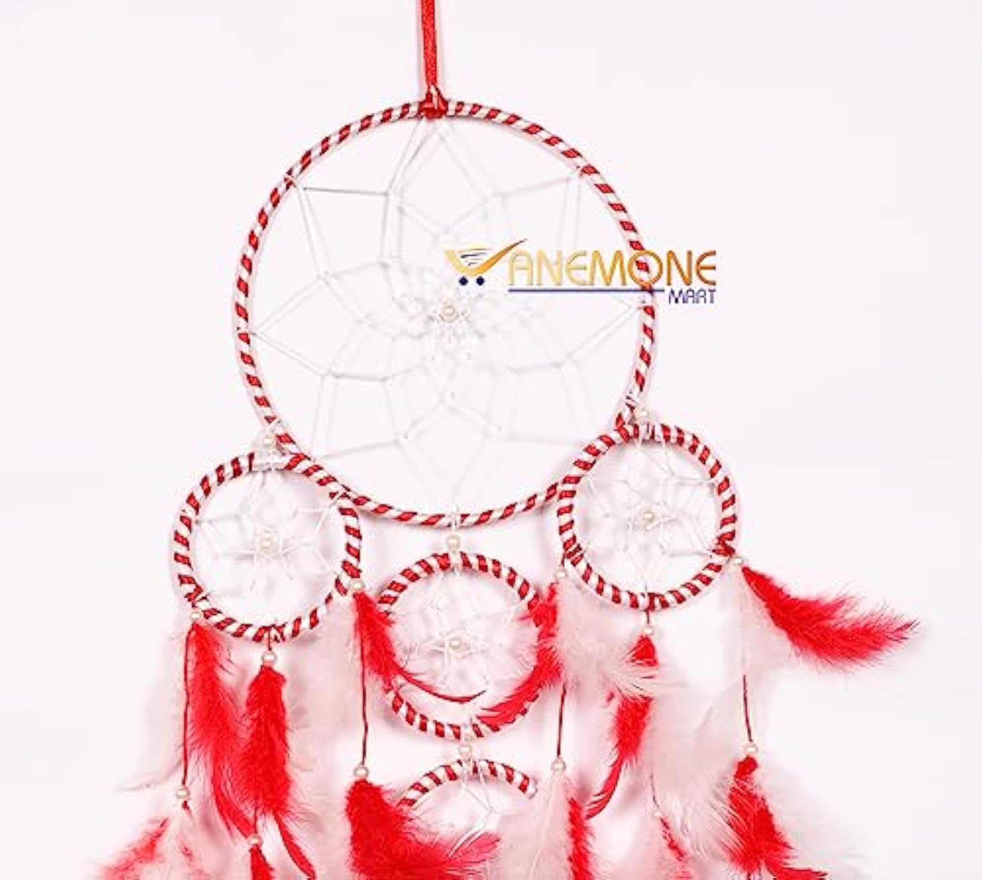 Dream Catcher Red & White, 4 Ring Design
