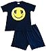 Produktbild Kurzer, schwarzer Pyjama mit "Kopfhörer-Smiley"-Aufdruck für Jungen Gr. 13-14 Jahre, schwarz