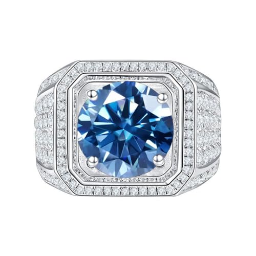 Bagues de fiançailles en moissanite ronde pour homme bague alliance jaune rose