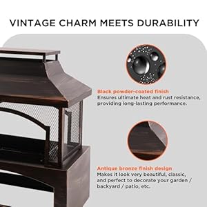   Red-Mountain-Valley-37-Outdoor-Fire-Pit-2-in-1-Metal-Wood-Burning-Fireplace-for-Outside-with-Log-Racks-Fire-Poker-Perfect-for-Patios-Gardens-and-Backyards