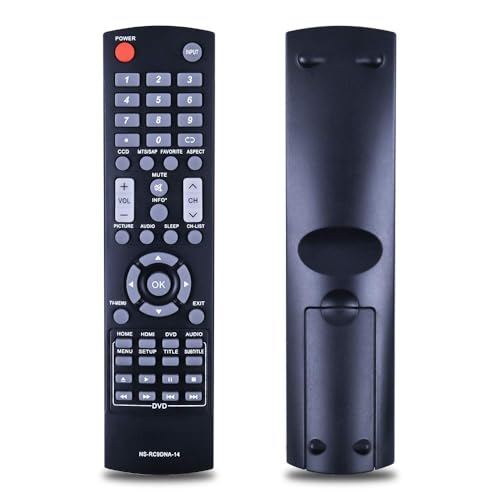 PZL NS-RC9DNA-14 Replacement fit for Insignia TV LED DVD Combo Remote Control NS-28DD220NA16 NS-32DD200NA14 NS-24ED310NA15B NS-32DD310NA15 NS-32DD220NA16 NS-24DD220NA16 NS-20ED310NA15 NS-28DD310NA15