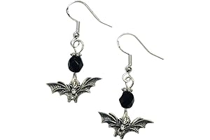 Halloween Bat Earrings: A Spooky Delight with Shimmering Accents