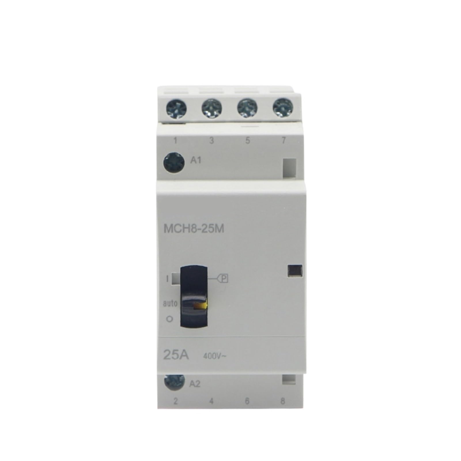 Contacteur modulaire 25A MCH8-25M avec commande manuelle pour isolation sécurisée 4P 230V