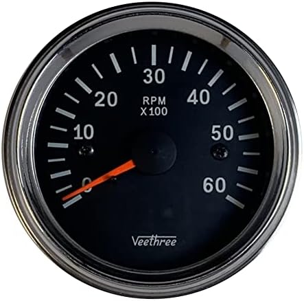 37289 Tachometer 60mm Electronic 0 – 6000 (C/W) White