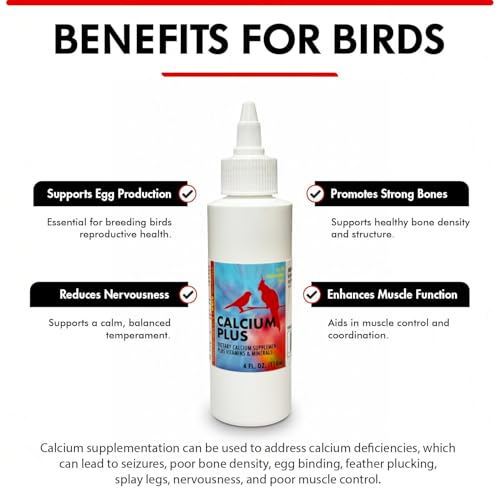 Morning Bird Calcium Plus Liquid for Birds – Calcium Supplement with Vitamins and Minerals for Strong Eggshells, Healthy Bones - Support Growth, Breeding, and Wellness for All Birds 4 Fl Oz - Image 6