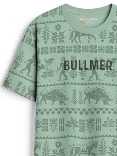 Image of BULLMER Trendy Co-ords with Oversized T-Shirt & Pants Clothing Set for Men | Cotton Blend Cord Set for Men