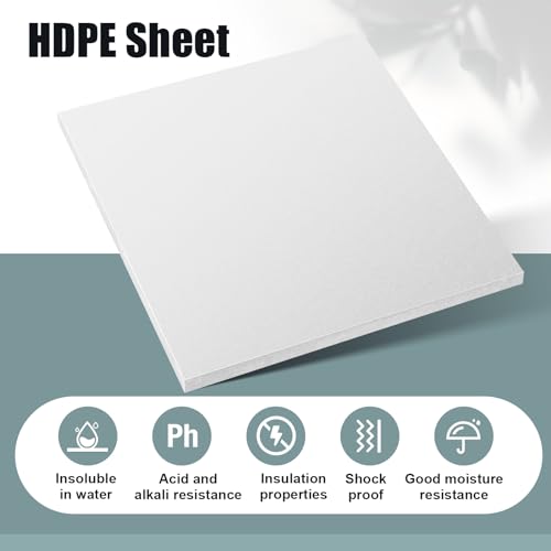 Plancha HDPE blanca 12 x 12 x 1.9 cm espesor 0.75 pulg miniatura 4
