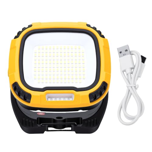 Naroote Lampe de Travail LED, Lampe Suspendue Rechargeable avec Filetage 1/4 Pouce, Base Magnétique, Tête Orientable à 180°, 4 Niveaux de Luminosité, Étanche IP65, pour la Maison