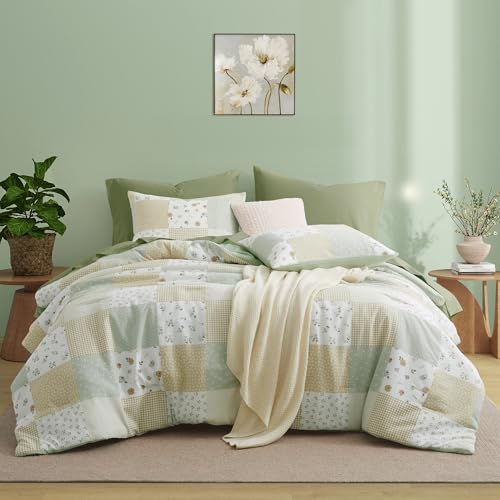 Oli Anderson Queen Comforter Set 7 Pieces Bed in a Bag Light Green