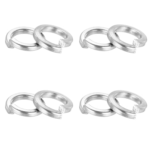 PATIKIL 100 Pcs Rondelle Frein Fendue, Rondelle Frein Ressort M6 304 Acier Inoxydable Kit Assortiment Rondelles Frein Pour Vis Boulons, Argent