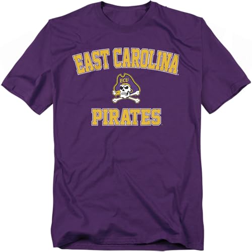 LOGOVISION East Carolina University Campus Classic Unisex Adult T Shirt, Purple, Large