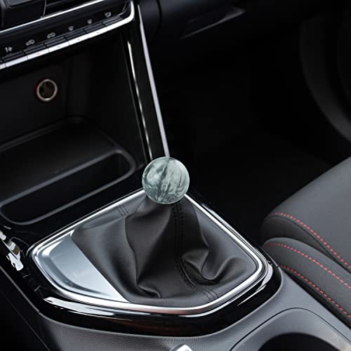 Temzzer Ball Resin Transmisson Gear Shifter Lever Handle Round Heavy Vehicle Shift Lever Knob For Most Manual Automotive Vehicles (Grey) #TOP2