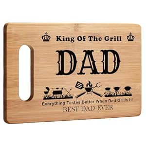 Grill Grilling Gifts for Dad, BBQ Cutting Board, King Of The Grill, Father’s Day Gifts For Dad, Best Dad Ever Gift For Father