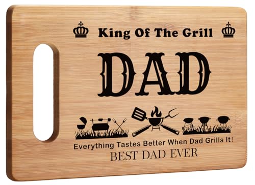 Grill Grilling Gifts for Dad, BBQ Cutting Board, King Of The Grill, Father's Day Gifts For Dad, Best Dad Ever Gift For Father
