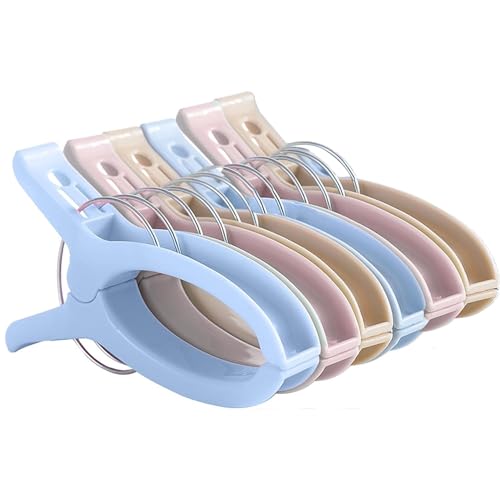Nadinsta 6 Piezas Pinzas Sujeta Toallas Playa Tumbona, Resistente Clips para la Ropa Pesada y el Lavarse, Clips De Toalla para Tumbonas de Playa, Pinzas de Plástico Fuerte Resistentes Al Viento