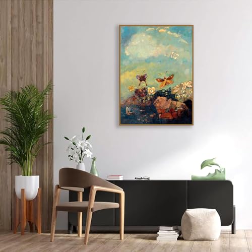 Impression sur toile Odilon Redon de haute qualité avec cadre en teck - 2