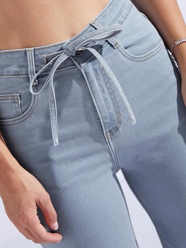 Image of Miss Chase Women's Wide-Leg High-Rise Regular-Length Stretchable Shaping Denim Jeans