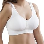 Selene, Reggiseno Donna in Tessuto Anallergico, Senza Ferretto, con Coppe Estraibili e Comoda Chiusura Davanti, Collezione Luisa, Colore Bianco, Taglia M