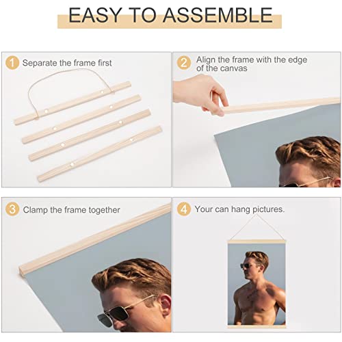 Beciga 16X24 Inch Miles Star Teller Scroll With Magnetic Poster Hanger, Magnetic Poster Frame, Wooden Frame Hanging Magnetic Picture Frames Used For Photo Picture Scrolls Canvas Artwork Wall Hanging #TOP3