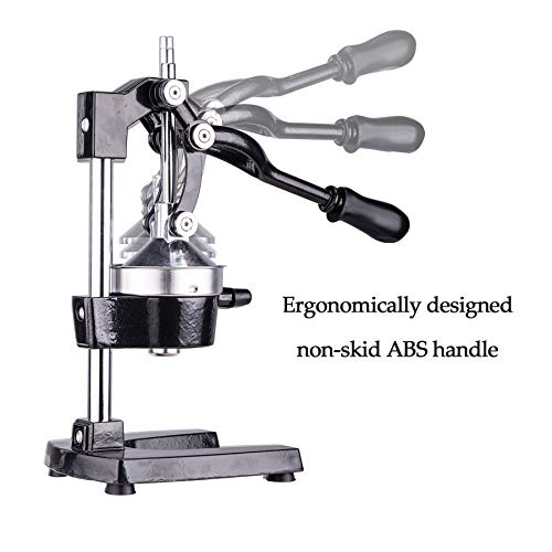 Image of CO-Z Professional Manual Citrus Juicer Pomegranate Orange Lemon Juicer with Steel Lever for Home, Restaurant, Bar (Black Steel)