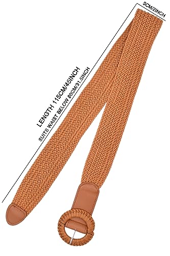 TeeYee Women Girls Wide Braided Belt Bohemian Waist Band for Dress 2083