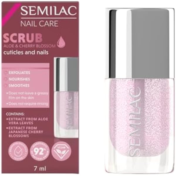 Semilac Pielęgnujący Peeling Do Skórek I Paznokci Aloe & Cherry Blossom 7ml