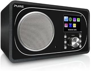 Pure Evoke F3 Digital Radio (DAB+, DAB, FM, WLAN, Bluetooth, Internet Radio, Spotify Connect, App, Sleep Timer, Alarm Function, incl. Remote Control, Streaming, 25000 Radio Stations), Black