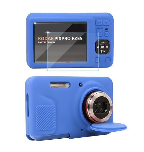 Funda de silicona para cámara Kodak PIXPRO FZ55, azul miniatura 1