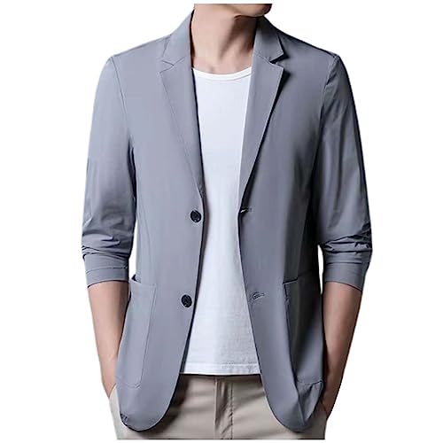 Mens Sport Coats and Blazers Casual Short Sleeved Lapel Thin Suit Tops Thin Breathable Jacket 30 Mens Sport Coats
