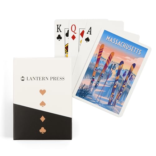 Lantern Press Massachusetts, Juego de 52 Naipes Póker
