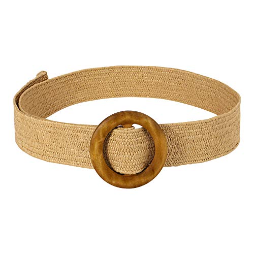 FENICAL Waist Belt Women Straw Dress Belt Woven Waist Belt Accessory for Women Ladies Jeans Dresses Pants