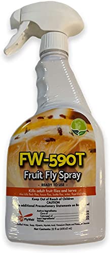 Gardner Flyweb Fruit Fly Spray | All-Natural Spray for Flies, Bugs, Fleas, Ticks and Wasps - Does Not Leave a Residue, is Stain Free, Family and Pet Friendly and Safe to Use (22oz)