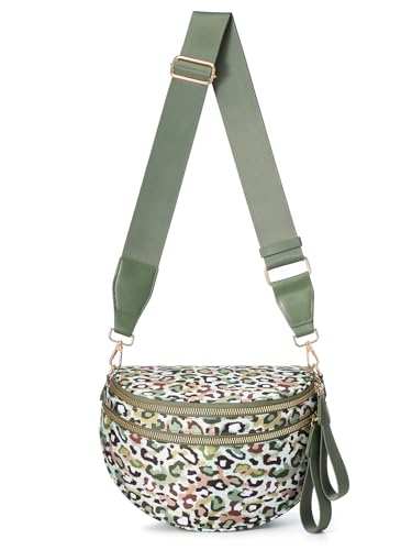 Image of Black and White Checkered Crossbody Bag Bum Bag for Women,Spacious Checkered Purse Fanny Packs Belt Bag