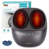 Aspria Cloudwalk Fußmassagegerät mit Wärmefunktion, Shiatsu Tiefkneten & 360° Luftkompression, Fußmassage Geschenke für Plantarfasziitis & Neuropathie, für Büro & Zuhause, Bis Schuhgröße 45