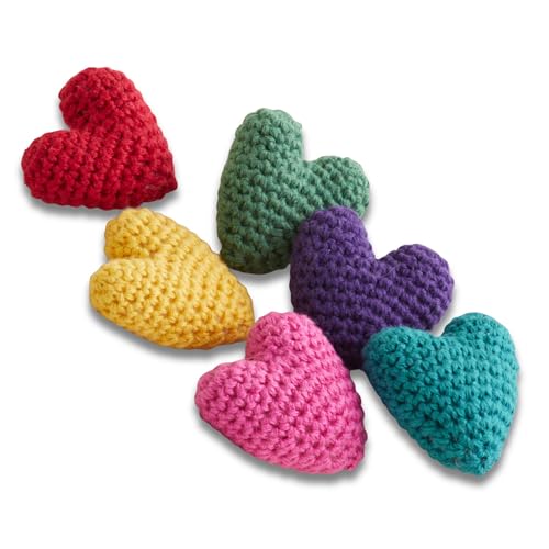 Your Heart's Content Mini Crochet Hearts Set of 6,...
