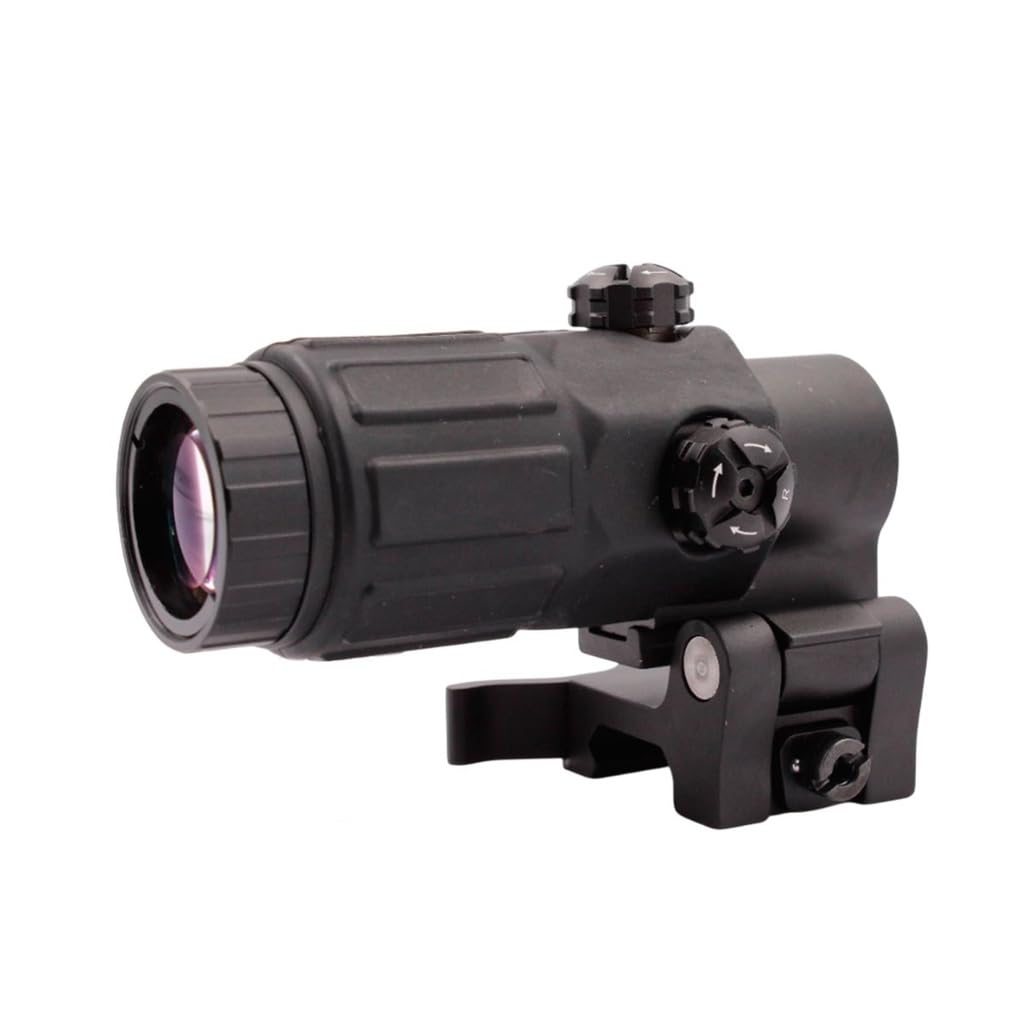Arsenic Magnificador Táctico 3X, Negro, Aluminio, 30mm, Montaje Abatible Picatinny 22mm, con Tapas Protectoras, para Airsoft