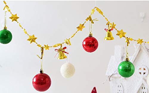 Stars Plastic Pearls Beads String Garland For Christmas, Valentine,New Year, Birthday, Exhibition,Wedding, Baby Shower,Holiday Party Diy Craft Home Decoration, 106 Inch (Silver) #TOP2