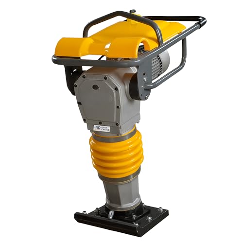 Image of IND Tamping Rammer Machine with 3 HP Electric Motor / 4.8 HP GX160 Petrol Engine - Heavy Duty Compactor for Soil, Road & Construction Work (3 HP COPPER MOTOR)