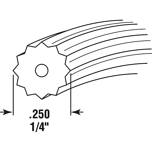 Make-2-Fit 7530 0.25 Inch X 25 Foot Roll, Black Spline (Single Pack) #TOP1