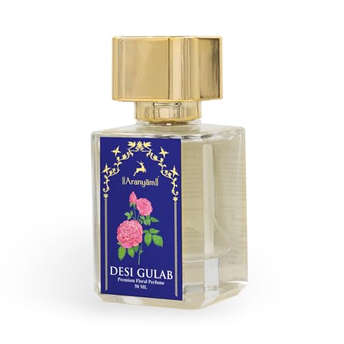 Image of Aranyam Natural Desi Gulab Perfume | Unisex Floral Eau de Parfum | Long Lasting | 50ml