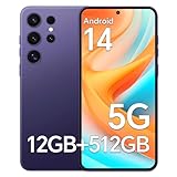 MIYOKIMIRO P24 Ultra Unlocked Phones, 12GB+512GB Smartphone, 5G Android 14 Phone with 108MP+48MP Camera, Snapdragon 888, 6.8