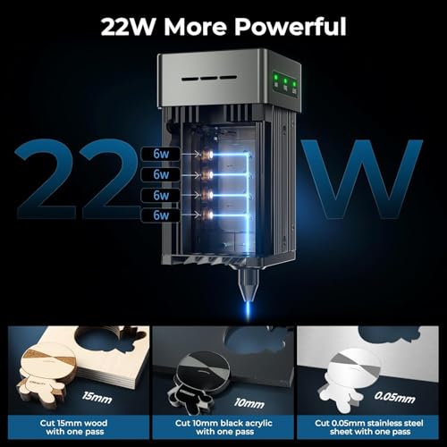 Image of 3IDEA Creality Falcon2 22W Laser Engraver with Rotary Kit Pro Upgrade Package, High Precision Laser Cutter, Faster Engraving Speed